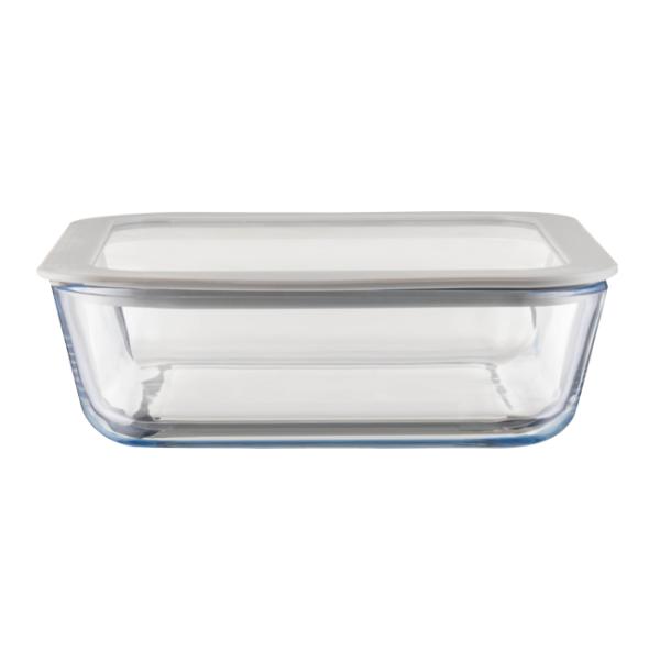 Microwave Safe Meal Prep Containers Glass Food Storage Container with Silicone Framed Glass Lid