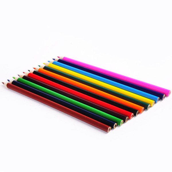 wholesale cheap wooden triangle color drawing pencil
