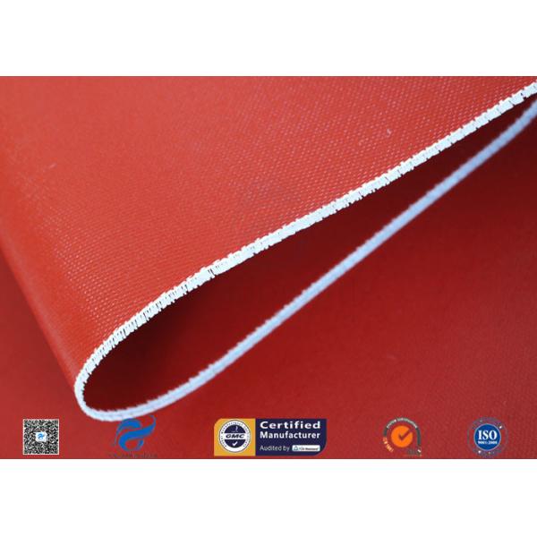 покрытое силиконом одеяло красного огня ткани 0.85ММ стеклоткани 1150ГСМ крен 39,4