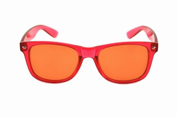 Orange Plastic Diffraction Glasses Use Amber Grating Film Sheets