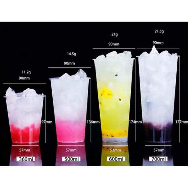 90 Caliber Disposable Food Packaging PP Cup Injection With Lid 16oz