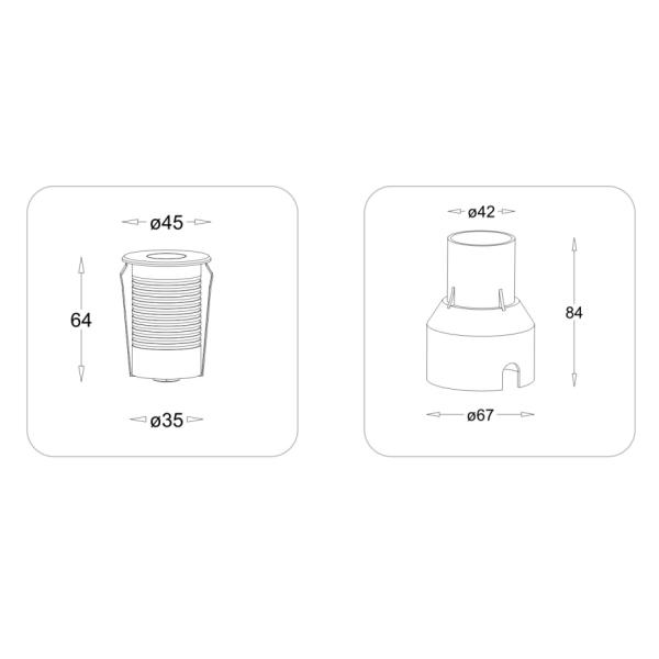 LED Inground Light IP67 Waterproof Underground Lamps For Outdoor Landscape