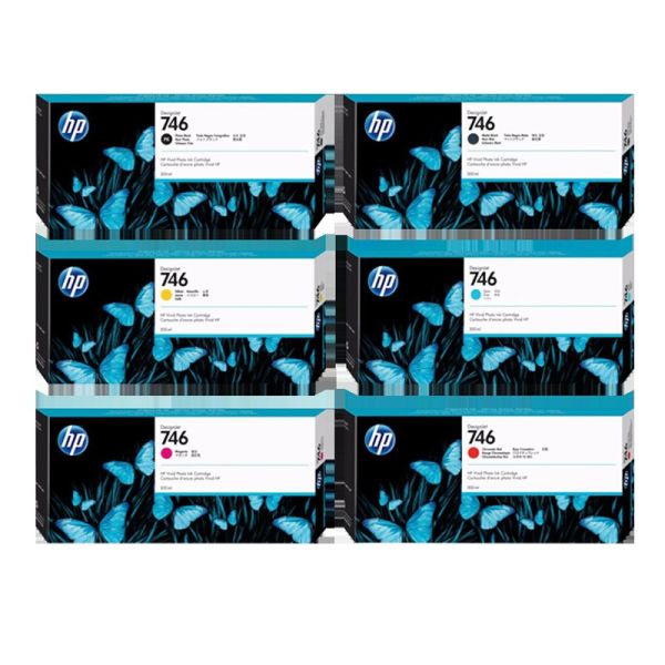 HP 746 300ml Full Color Digital Printing for Cartridge Original Compatible with HP DesignJet Z6/Z9 Printers SG MK