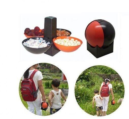 ABS Small Kitchen Tools Plastic Snack Ball Box 24 * 18 * 5.5cm Red White