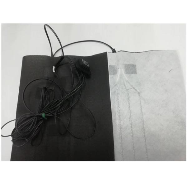 Carbon Fiber Heating Pad 31x49cm Rechargeable Micro USB Plug For Seat Cushion