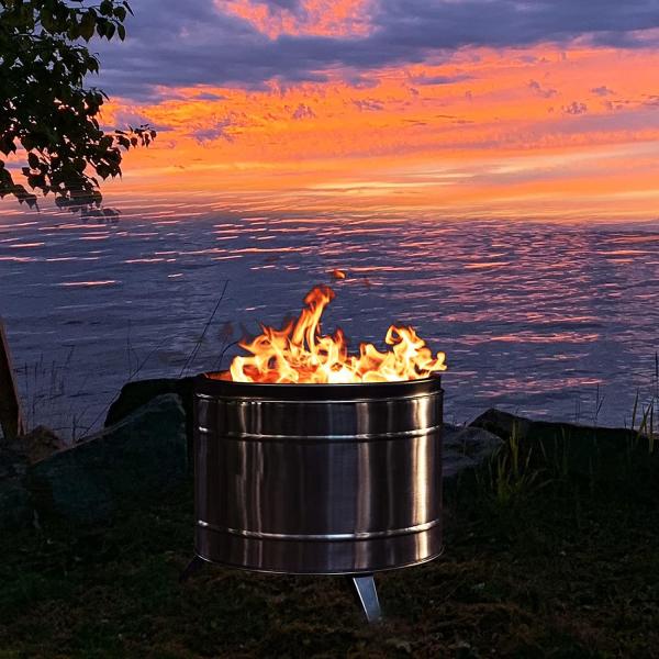 Wood Burning 304 Stainless Steel Portable Smokeless Fire Pit Bonfire Support Laser Cutting
