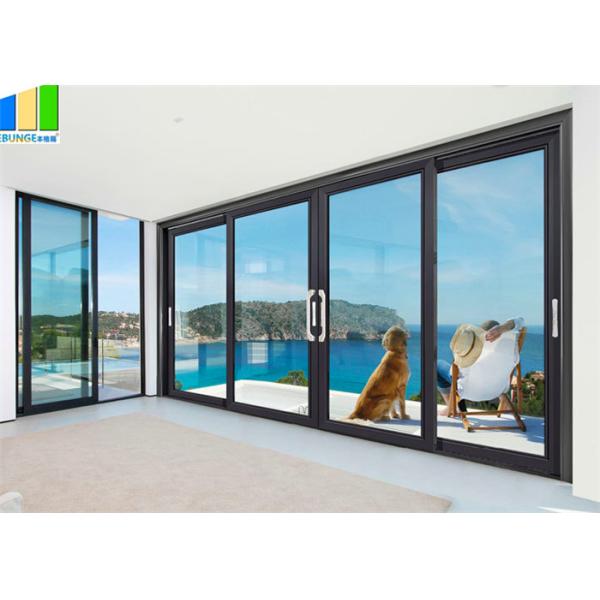 Двери аккордеона ЭБУНГЭ коммерчески внешним застекленные двойником стеклянные сползая дверь Бифолдинг для жилого