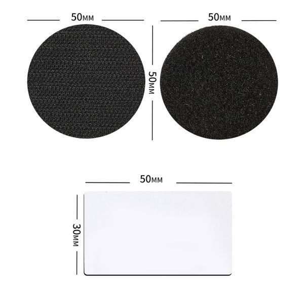 DANSKY Custom Hook and Loop  Nylon Reusable Polka Dot Round Adhesive Quiet Hook and Loop Die Cut Hook and Loop