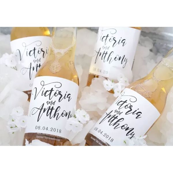 Glossy Waterproof Beer Wine Bottle Sticker Label With Custom Logo