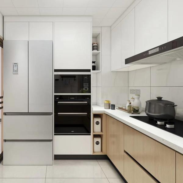 OEM Slab Alder Wood Modern Kitchen Cabinets Carcass Unit Euro Style