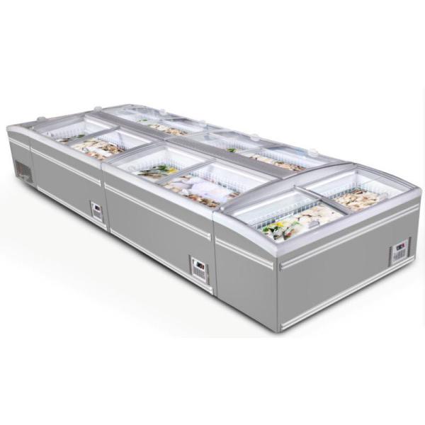 Congelador de alta qualidade congelado horizontal da ilha do refrigerador da ilha do OEM do congelador do alimento