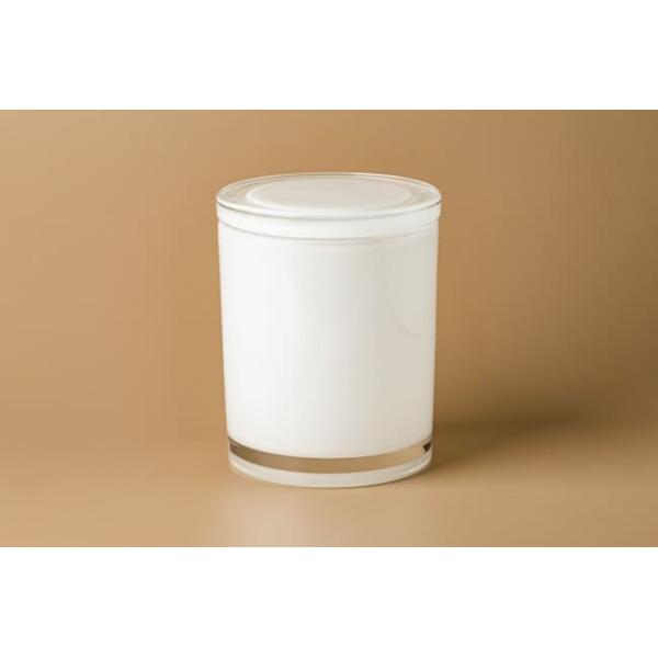 Empty 430ml Glass Cylinder Candle Holders 15 Oz Candle Jars With Lids