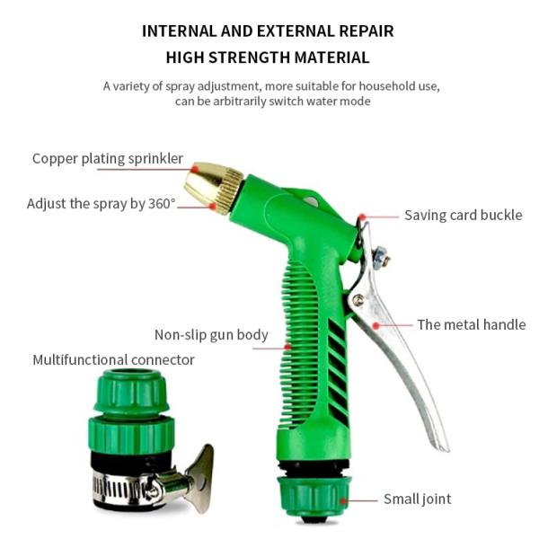 Brass Home Extension Hose High Pressure Garden Water Guns Set Car Washer 3/4 inch Diameter