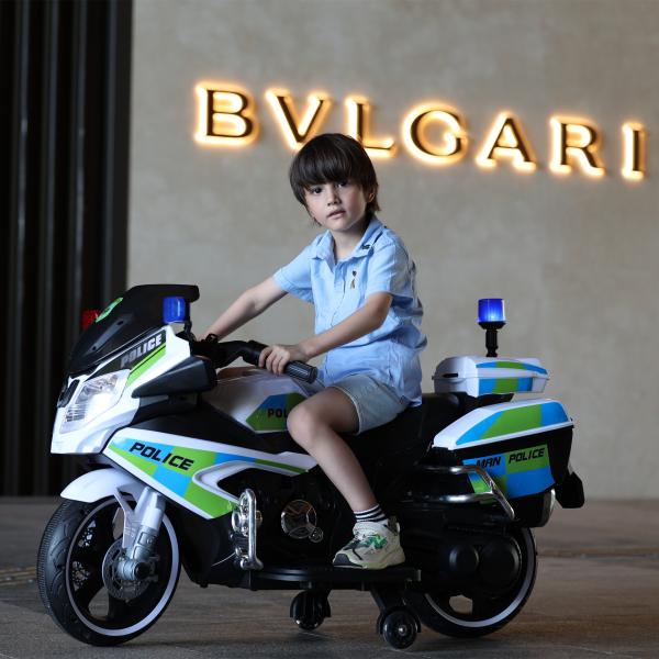 Полиция Детская 2-колесная езда на машине Детские мотоциклетные игрушки с картошкой Размер 106*38*64 см