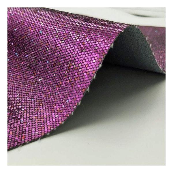 Wholesale Mesh Glitter Fabric Synthetic Artificial Faux Leather Shoes Phone Shell Vanity Case Handbag Notebook Leather Fabric
