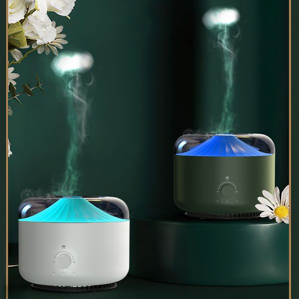 USB Powered Aroma Ultrasonic Humidifier With Humidistat Control RGB LED Lighting