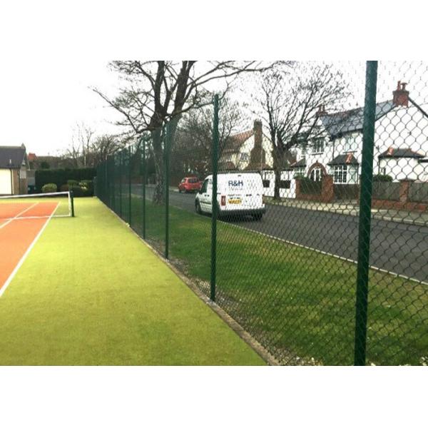Ral 6005 Green Plastic Coated Diamond Mesh Fencing 50*50mm 6feet Height