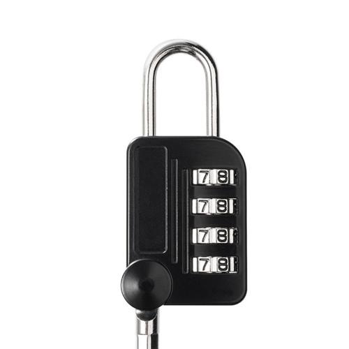 Laptop Security Anti Theft Cable Lock With Spring Spiral Lanyard Tether