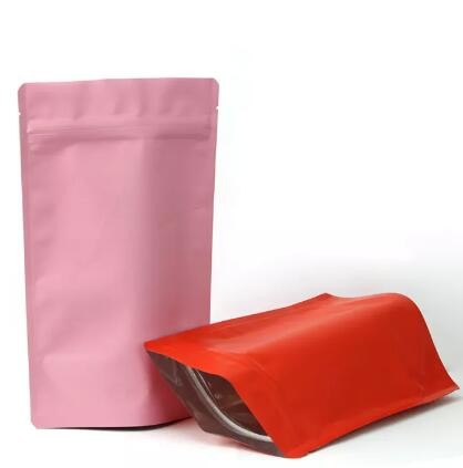 Matte Black Aluminum Foil Doypack Mylar Storage Food Stand Up zipper Bag