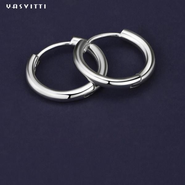 людей серег 316L ювелирных изделий 0.07oz 0.12cm серьги обруча нержавеющей стали стерлинговых серебряных
