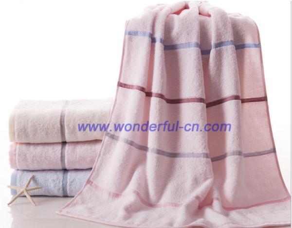 Customized 100 cotton best rated blue decorative bath towel
