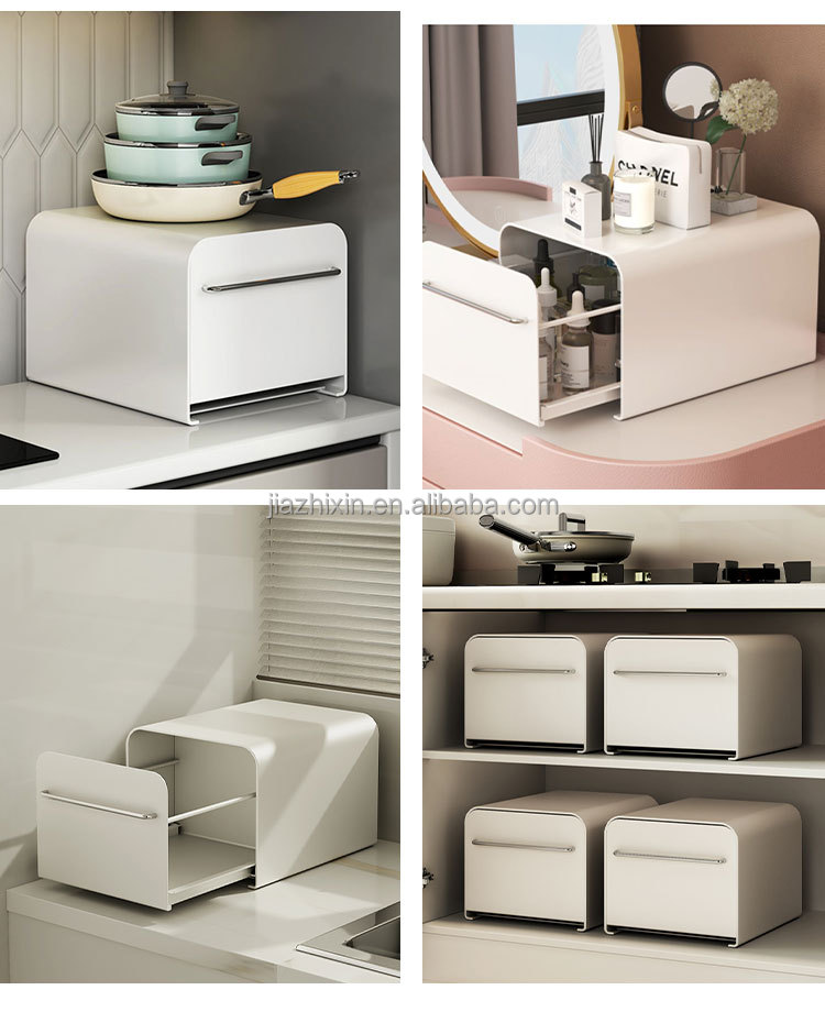 Kitchen Cabinet Spice Jar Storage Rack Pull Out Mesa Bedroom Drawer Cosmetic Organize Box With Handle Coffee Capsule Mug Locker