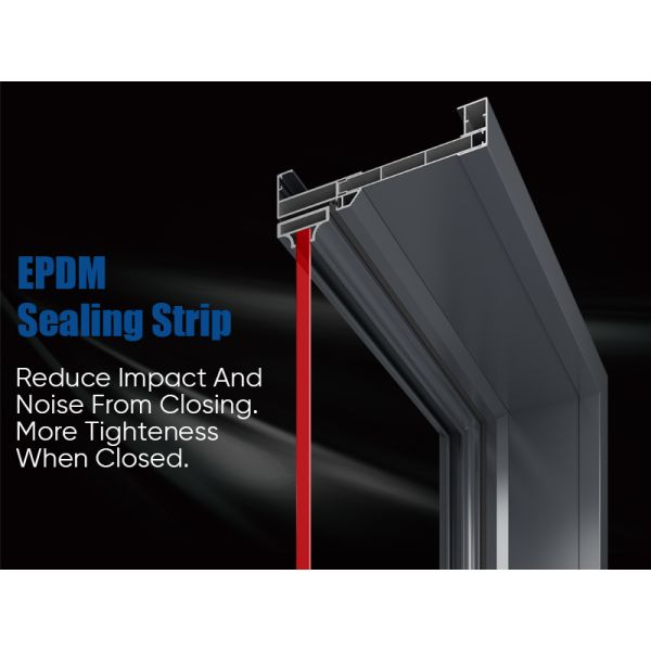 Narrow Panel Edge Well Sealed Water Proof Aluminium Interior Casement Door
