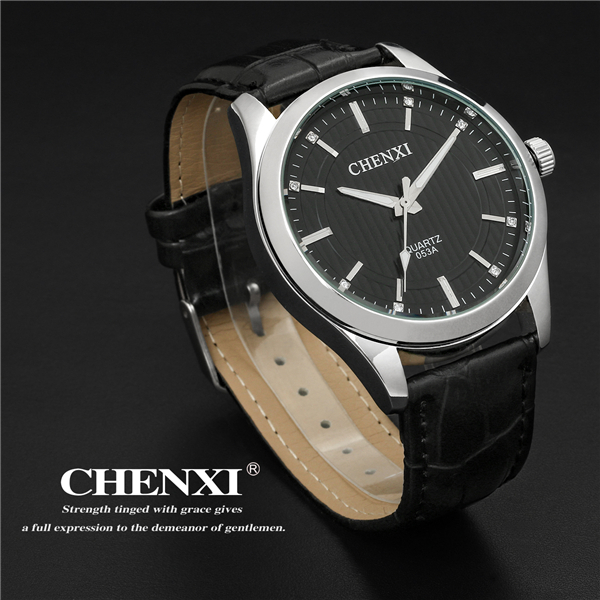 Zinc Alloy CE Rohs Nickle Free Quartz Watch Man Stainless Steel Case Leather Watch Unisex