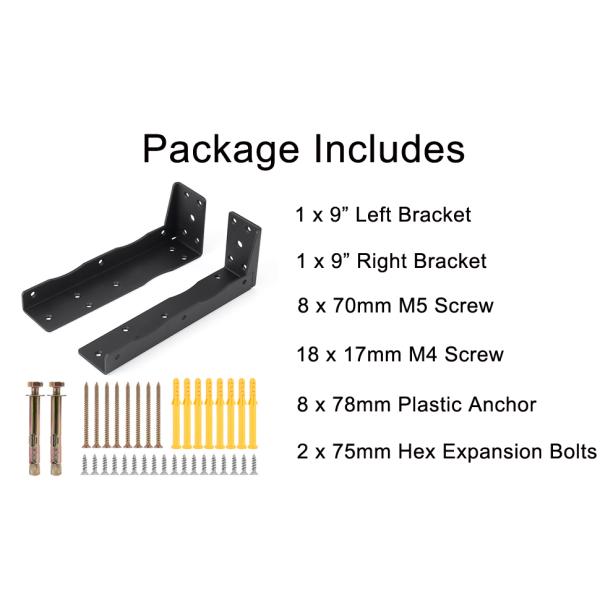 Кухонный гранит под столешницей подвесные подставки для поддержания стального угла