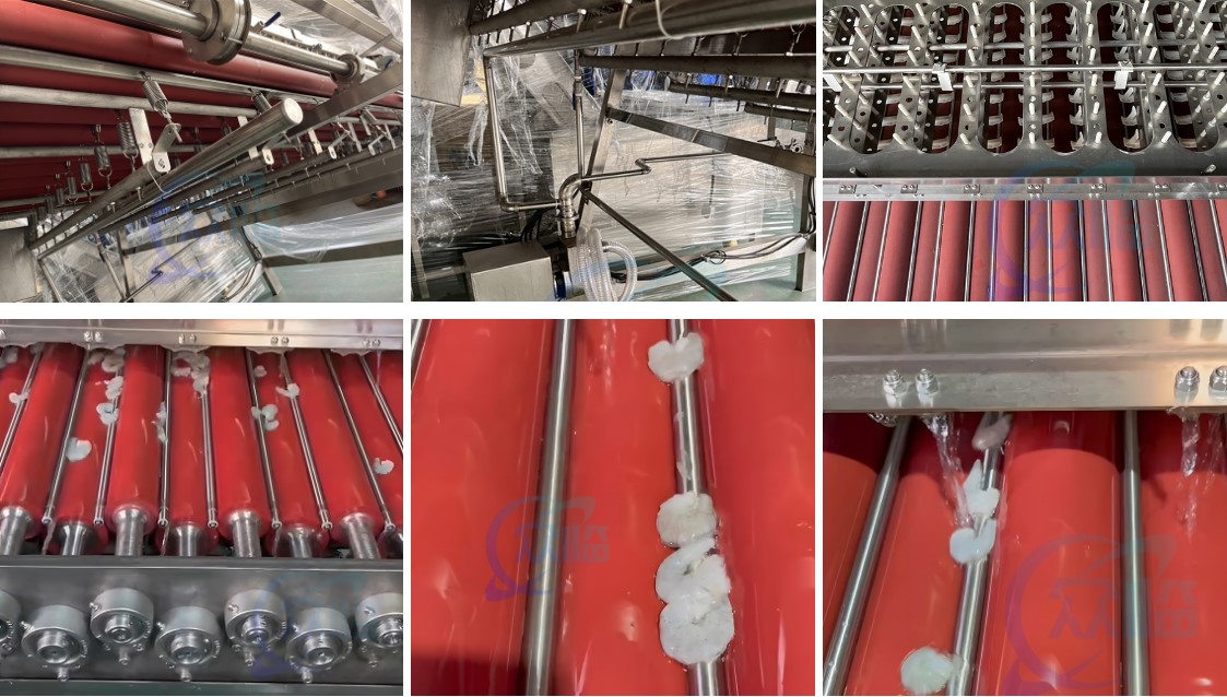 380V 3P 50HZ Commercial Shrimp Peeling Machine 300KG/H Automatic Shrimp Peeler