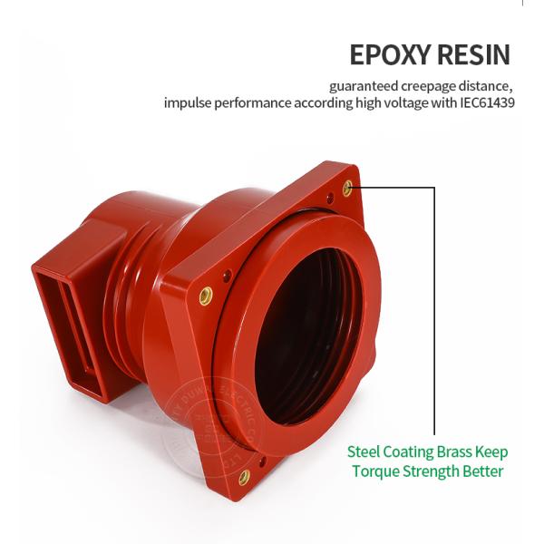 Dowe CH3-10Q/250 is an epoxy resin spout box designed as an isolation contact box suitable for rated currents ranging from 2500A to 3150A