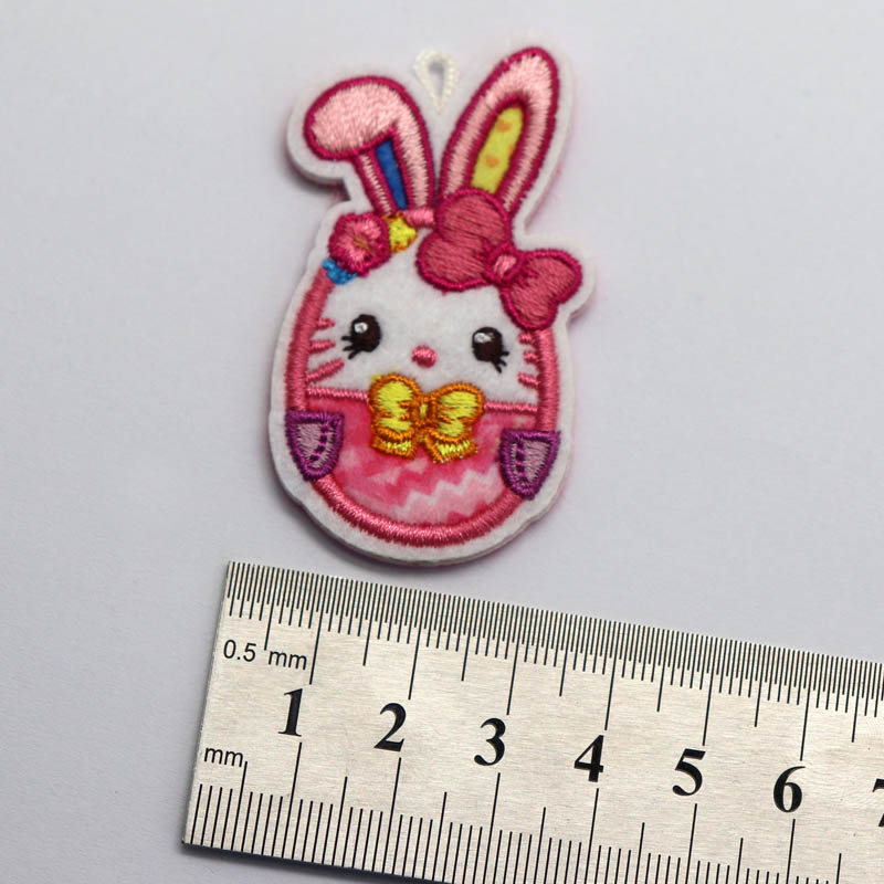 Processing Customized Name Words Logo Design and Production of Long Pendant Computer Embroidery Key Chain