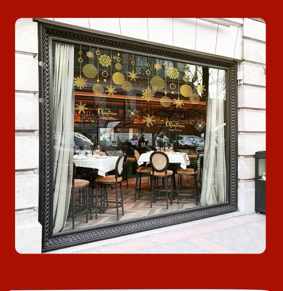 Peel and Stick PVC Transparent Christmas Decorative Film for Home or Store Glass Door or Window Protects from Sun Damage