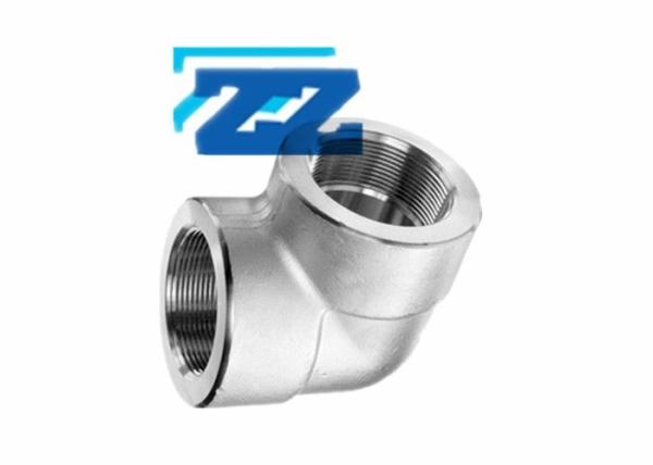 90 Degree Stainless Steel Pipe Fittings Elbow BSPT 4  6000 LB SS 316L ASME B16 11