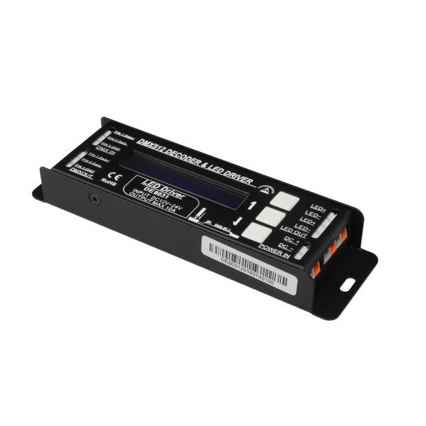 12V / 24V Single Channel LED DMX512 Decoder With Manual Dim Function