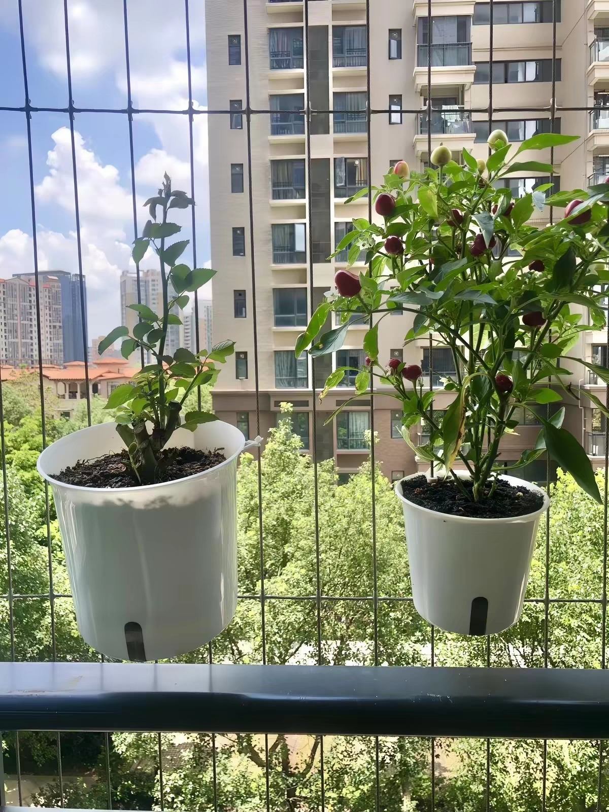 White Invisible Grill Accessories Invisible Grille Flower Pot Durable Secure Window Safety Solution