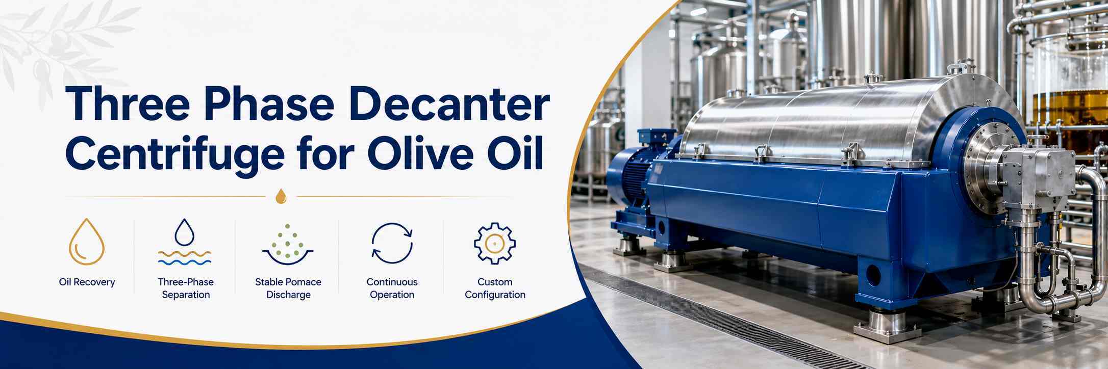 Three Phase Decanter Centrifuge for Olive Oil