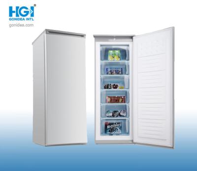 R600a Single Door Upright Freezer Stainless Steel 6.4 Cf Store Beverage