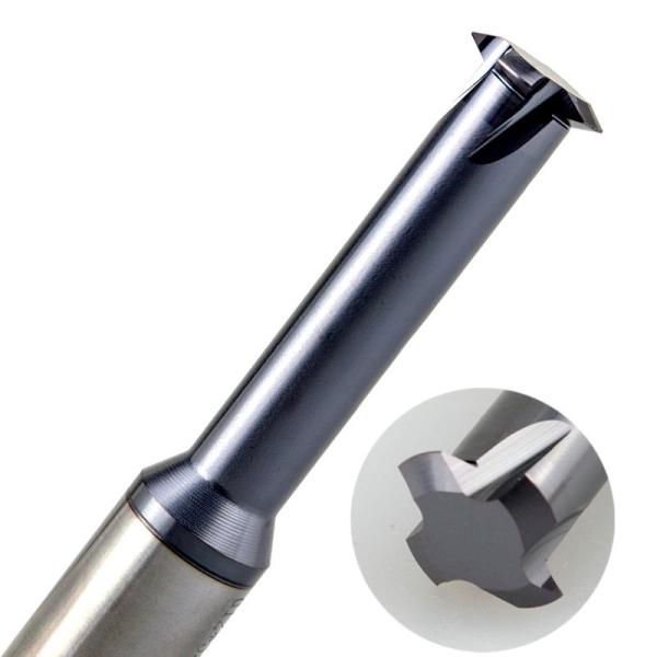 CNC Solid Carbide Thread Milling Cutters , Black Single Tooth Thread Mill 55 Degree