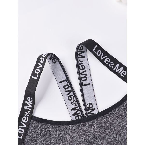 Wholesale High Quality Underwear Set Love Letter Waist Suspender Vest Ladies Boyshort Fashionable Matching Set for Women