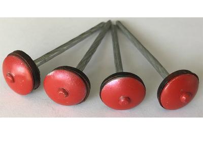Red Head Roofing Nails With Plastic Washer High Strength Galvanized Roofing Nails