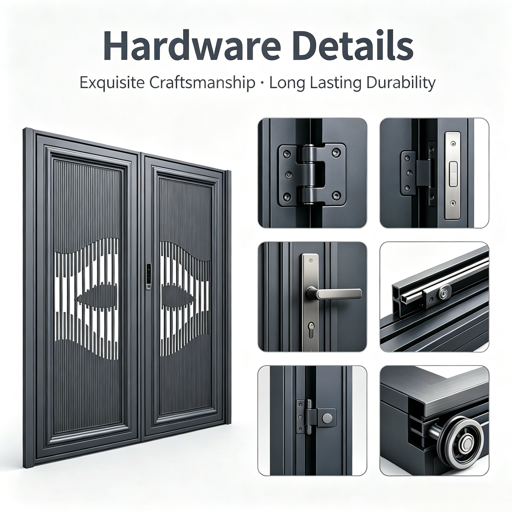Heavy-Duty T6-T5 Aviation-grade Aluminum Alloy Villa Gate with Electric Control and Weatherproof Design for Courtyards