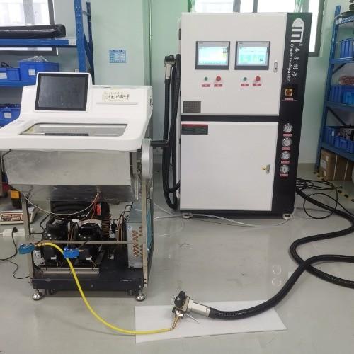 PLC Refrigerant Gas Filling Machine R134a R410a Automatic AC Recharge Equipment