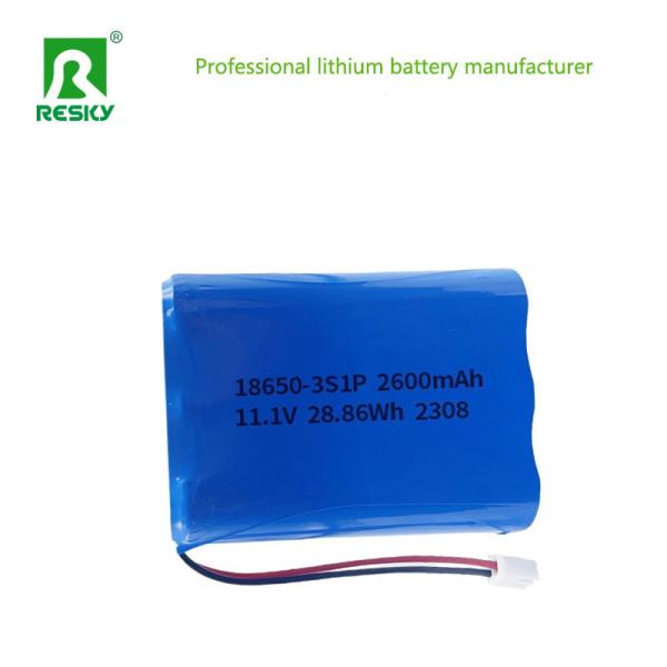 18650 Batteries 11.1V 3s 2600mAh 28.86wh Rechargeable Li-ion Lithium Ion Battery Pack