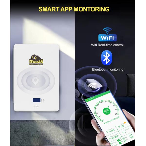 48В 200Ач мощность батарея для установки на стену для гибридной сети