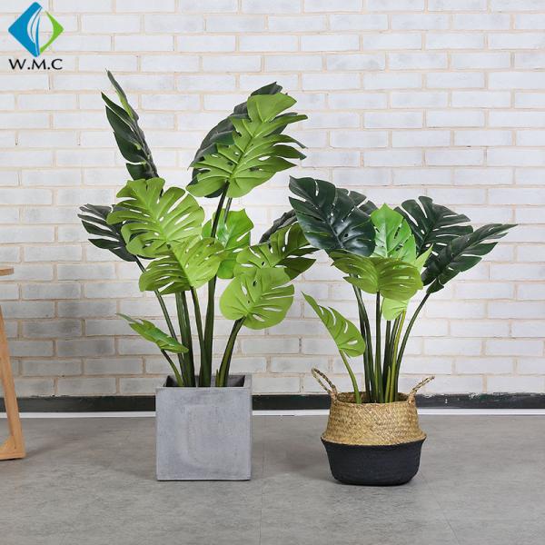 Nordic Style Artificial Bonsai Tree , Broad Turtle Leaves Faux Bonsai Tree