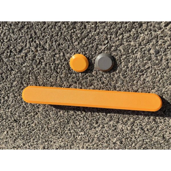 TPU / PVC / ABS Tactile Indicator Tactile Warning Strip And Stud Road Safety Tactile Indicator Studs Blind Warning Plastic Tactile Strip Tile With Led and Self Adhesive Back