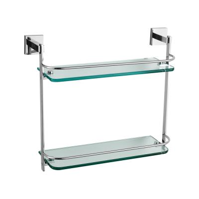 4mm 5mm 6mm 8mm Tempered Glass Corner Shower Shelf Toughened Glass Shelf Holder Polish Edge Corner Glass Shelf For Bathroom