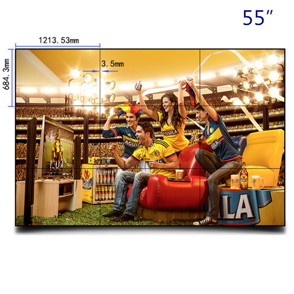 500nits 46" DID LCD Video Wall Display Thin Bezel Lcd 1920x1080