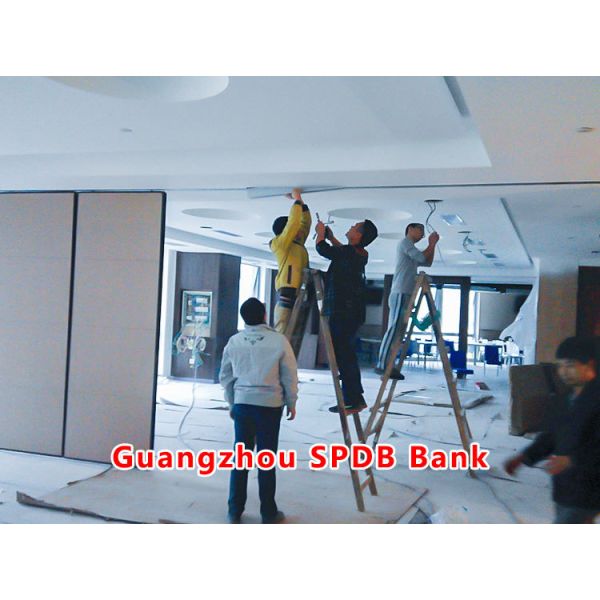 Guangzhou SPD Bank | Operable Movable Partition Wall with 105CM Thickness and STC Rating 42-56dB for Banquet Halls Featuring MDF Board